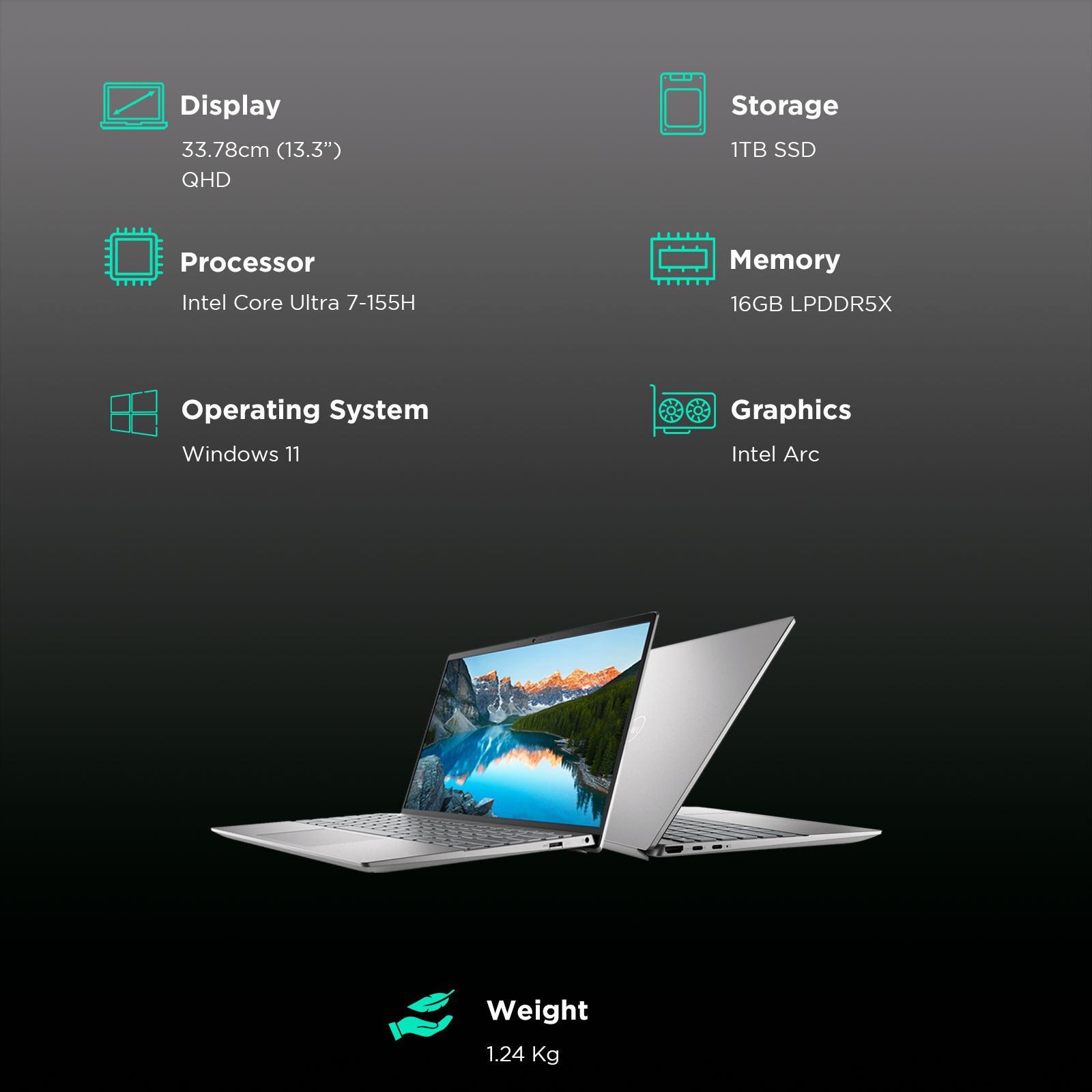 Windowsノート本体 Inspiron5330 Core Ultra 7 155H 16G 1T デル、14万7,000円から買えるCore Ultra搭載ノート「Inspiron 13